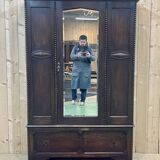 English oak wardrobe from the beginning of the 20th century - Dismantable into 3 parts