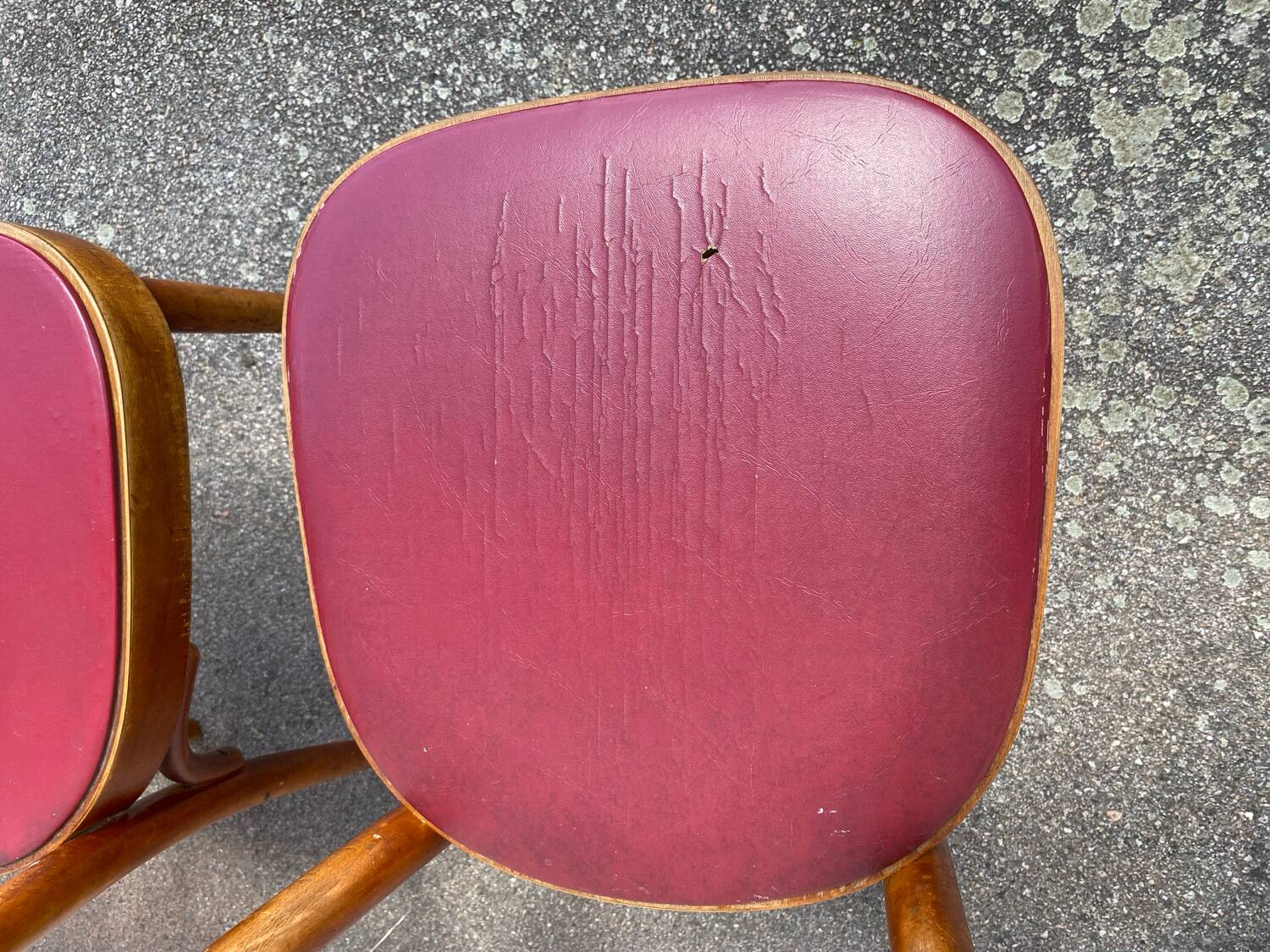 Set of 4 Baumann vinyl bistro chairs