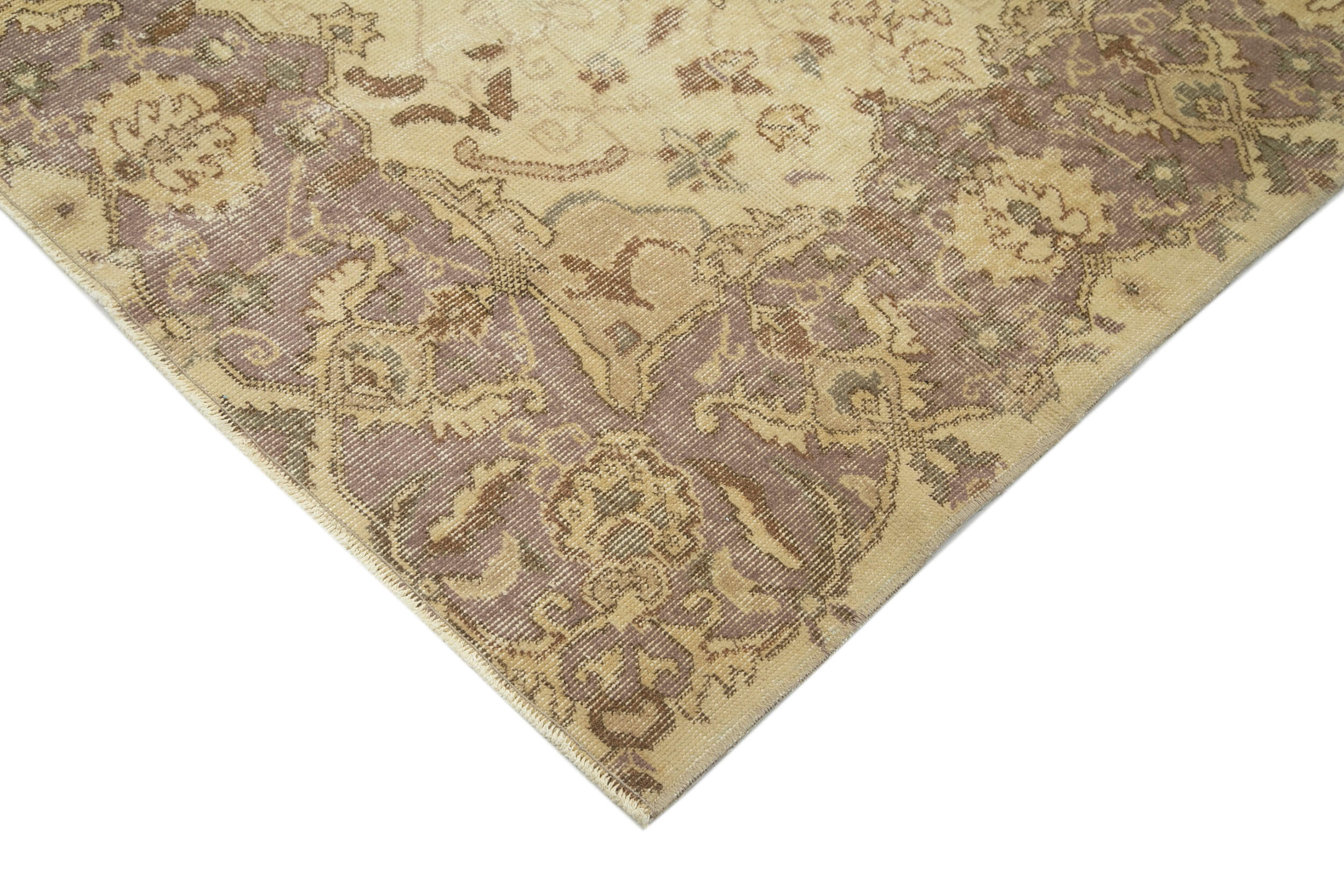 Hand-knotted turkish beige rug 192 cm x 285 cm