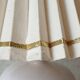 Enamelled terracotta lamp signed, pleated lampshade 1960