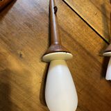 Scandinavian teak pendant light