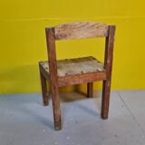 French Wooden Children's Chair, 1st Half Of The 20th Century