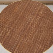 Old round rattan table, vintage from the 70s - 80s. Small table, or side table.