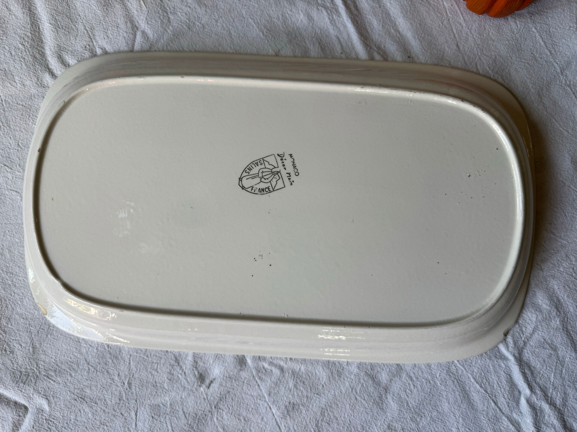 Plat vintage rectangular in earthenware model monaco by salins