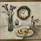 Original Stillife Mid 20th Century Swedish Oil Painting signed by Napoleon Frank 1960s