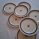 Set of 7 advertising plates from Gien "Gondolo" in good condition.