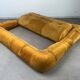 Nubuck leather amphibious sofa by Alessandro Becchi for Giovannetti,