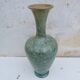 Vase  Art déco en grés de Pierrefonds cristallisé vert