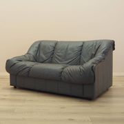 Italian leather sofa, two-seater, 1970s design