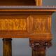 Wilhelmine secretary in walnut & exotic veneer with leather top