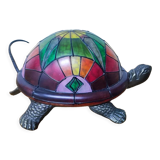 Turtle lamp in glass paste.
