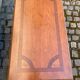 Solid wood and marquetry coffee table, double top, 110cm