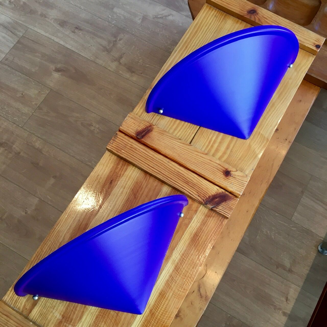 Wall lamps - indigo blue - publisher Domec - 1980s