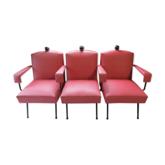 Bench 3-seater, former hairdressing salon, 1950
