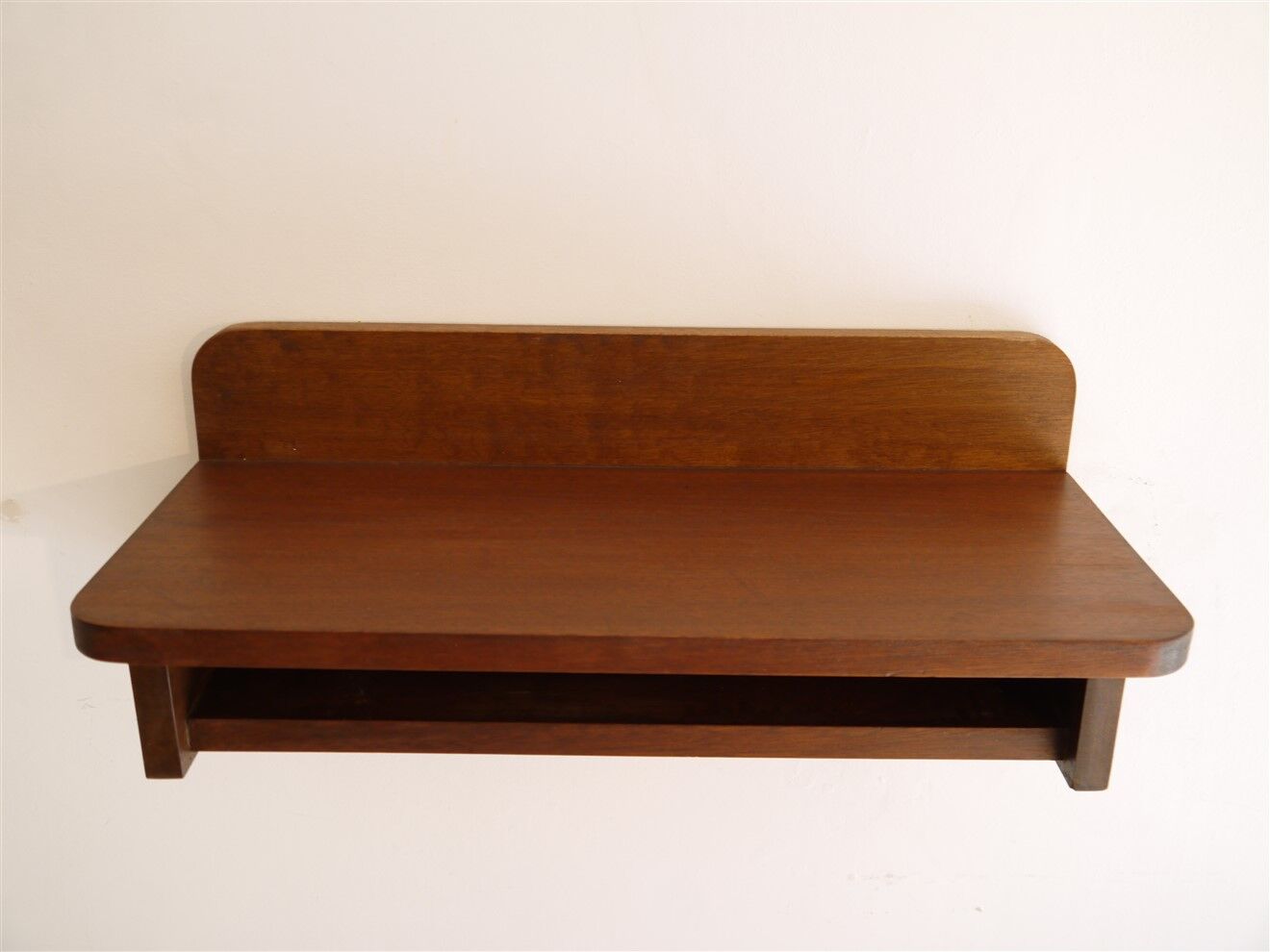 Vintage wooden wall bedside 1960