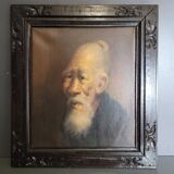 Portrait à l'huile asiatique