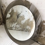 Smoked round design mirror Veca Italy
