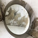 Smoked round design mirror Veca Italy