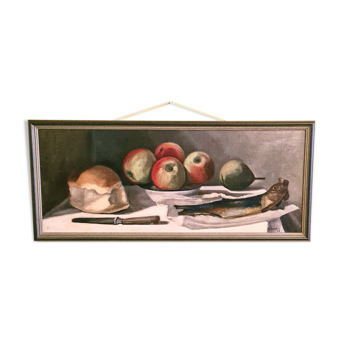 Old Dutch Still Life Painting by W. Scholten '26