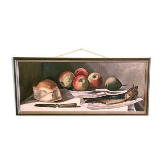 Old Dutch Still Life Painting by W. Scholten '26