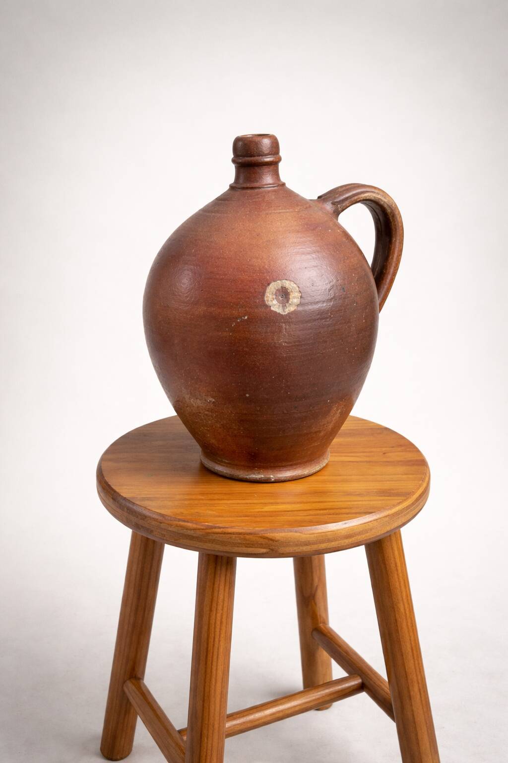 Ancient glazed stoneware cruche – authentic patina – 19th century