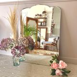 Vintage bevelled mirror 93x63cm