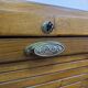 Antique tambour file cabinet, high-end, single, France, 1930s