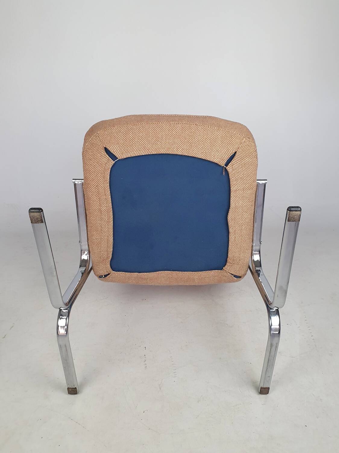Chauffeuse vintage,  tissu et chrome
