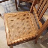 Pair of old caned chairs