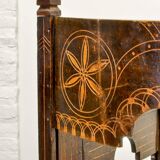 Set of Middle East Design Carved Wooden Moorish Decorated Side Chairs 1950s