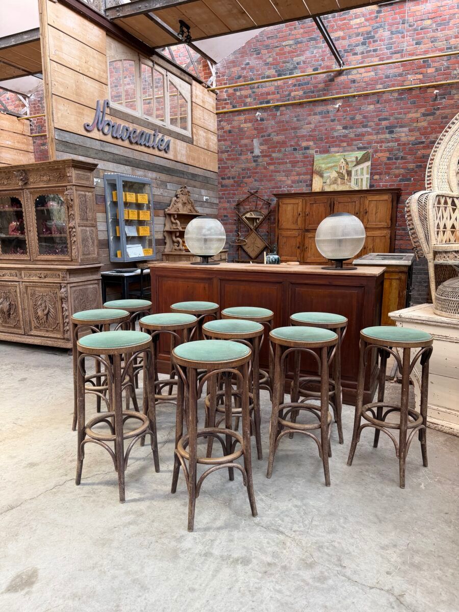 Set of 11 bar stools from the 1960s.