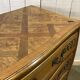 Louis XV style chest of drawers from the 1950s in cherry wood and elm burl