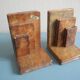 paire serre livres albâtre déco vintage alabaster bookends