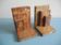pair of alabaster vintage decor bookends