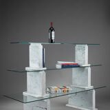 Carrara marble and glass library - 1970