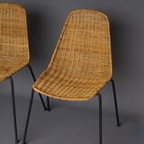 Mid-Century Wicker Chairs by Gian Franco Legler, 1950s. Set of 4