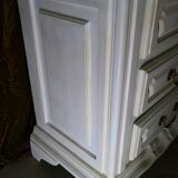 Bedside white patinated beige