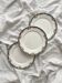 3 vintage black floral frieze dessert plates from Digoin and Sarreguemines