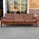 Scandinavian teak and leather sofa from the 70s