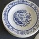 6 Assiettes creuses céramique blanche bleue
