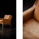 Vintage Mid-Century Danish Modern Brown Leather Easy Chair Model 39