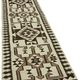 Turkish Handwoven Vintage Herki Kilim 92 cm x 325 cm