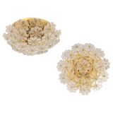 Plafonnier Fleur en Verre de Murano par Ernst Palme, Allemagne, années 1970