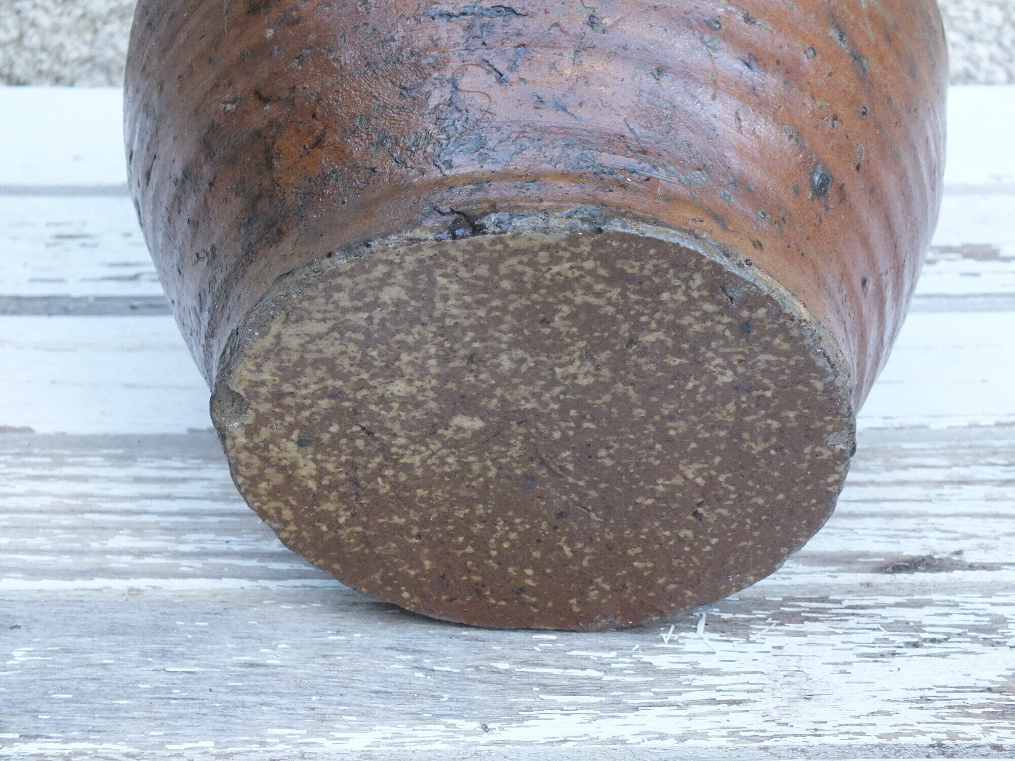 Cruche en terre- poterie d'art populaire ancienne