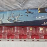 6 verres cristal, modèle New Line, 1980