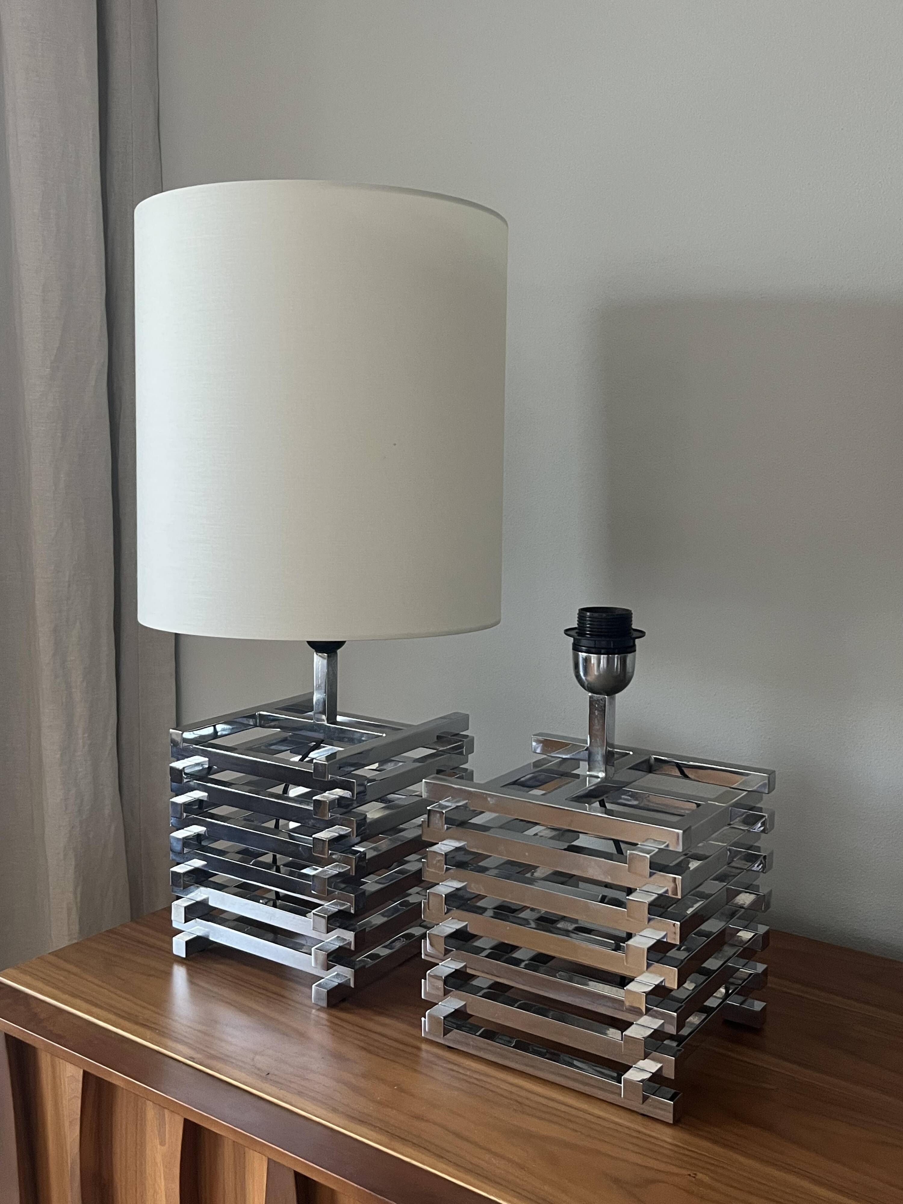Paire de lampes de table, romeo rega, italie, années 1970.