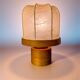 Italian "Cocoon" table lamp, resin and pine wood, 1970s