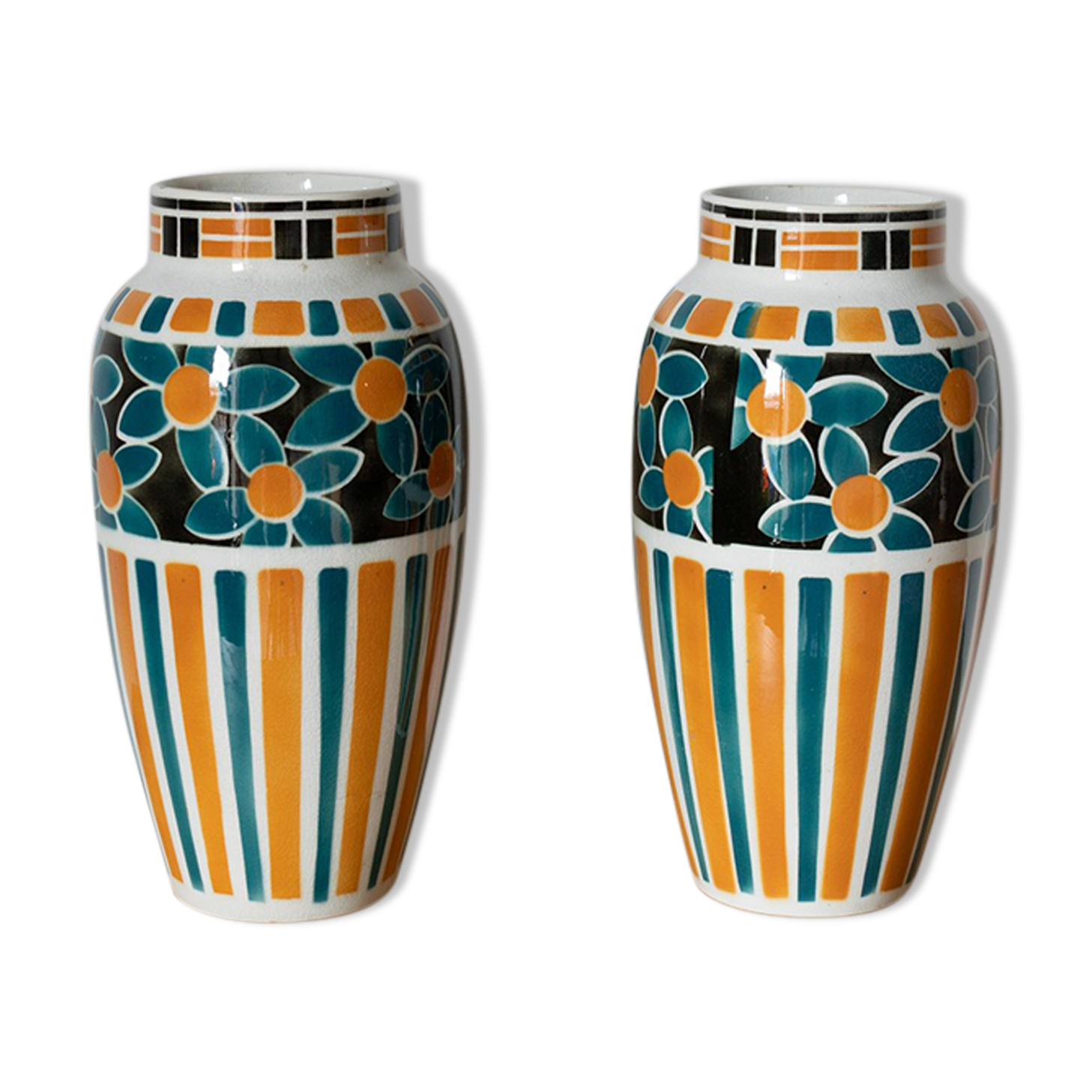 Pair of art deco vases