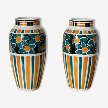 Pair of art deco vases