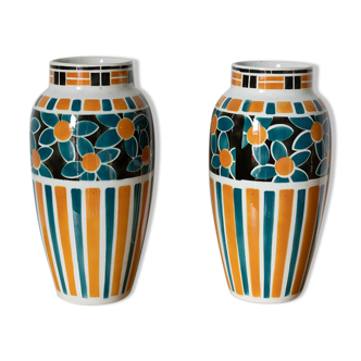 Pair of art deco vases
